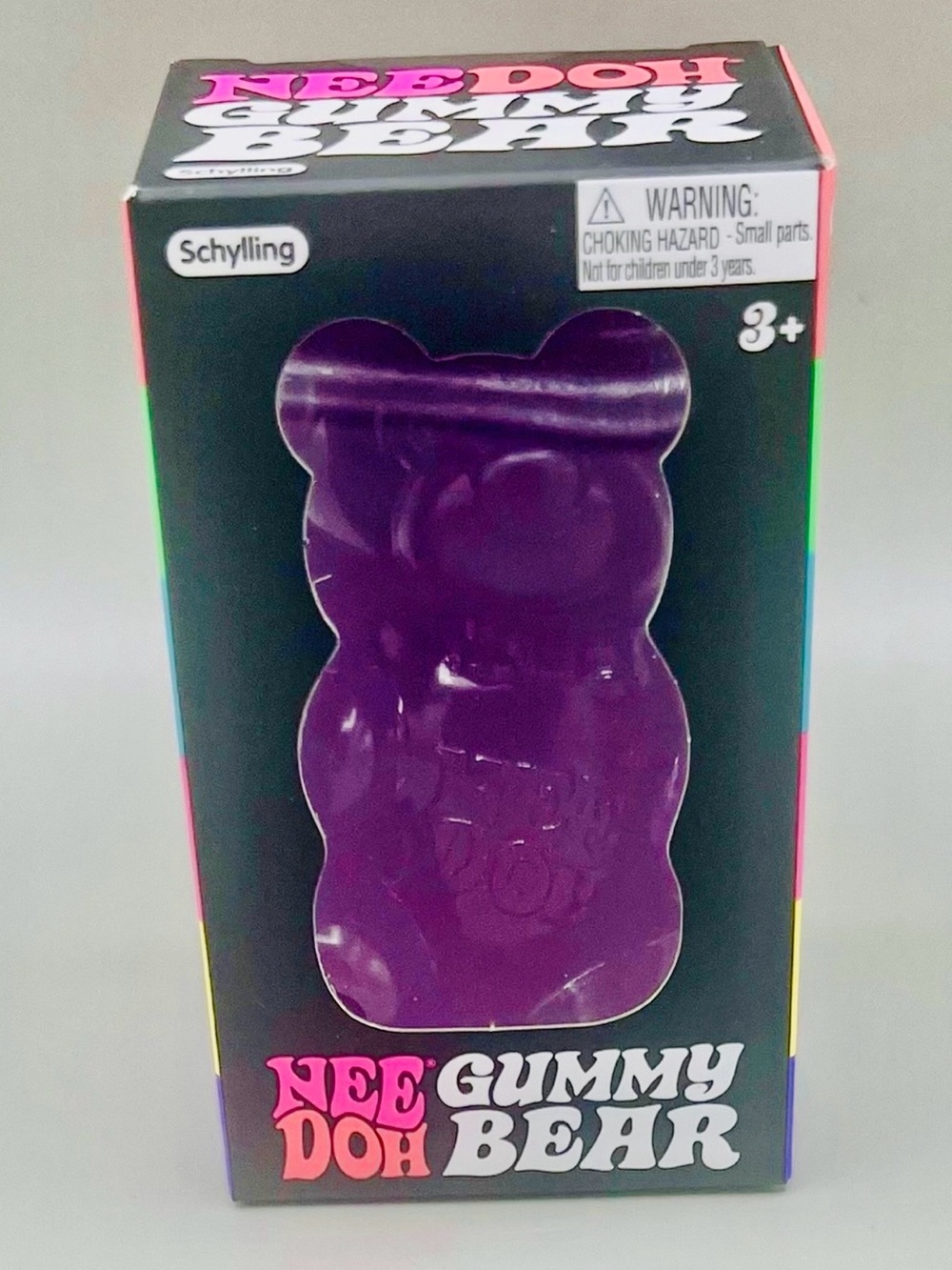 Authentic NEEDOH Gummy Bear Squishy Toy 💜 Purple~ Groovy Grape 🍇 NEW in BOX